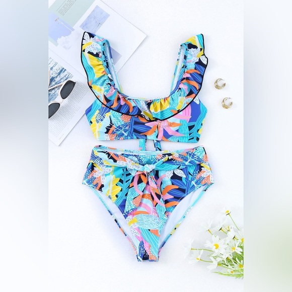 Bluebell Blossom Floral Blue Bikini Set - Picture 5 of 6